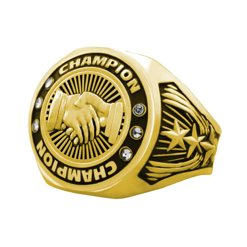 Bright Gold Business Championship Ring - Champion