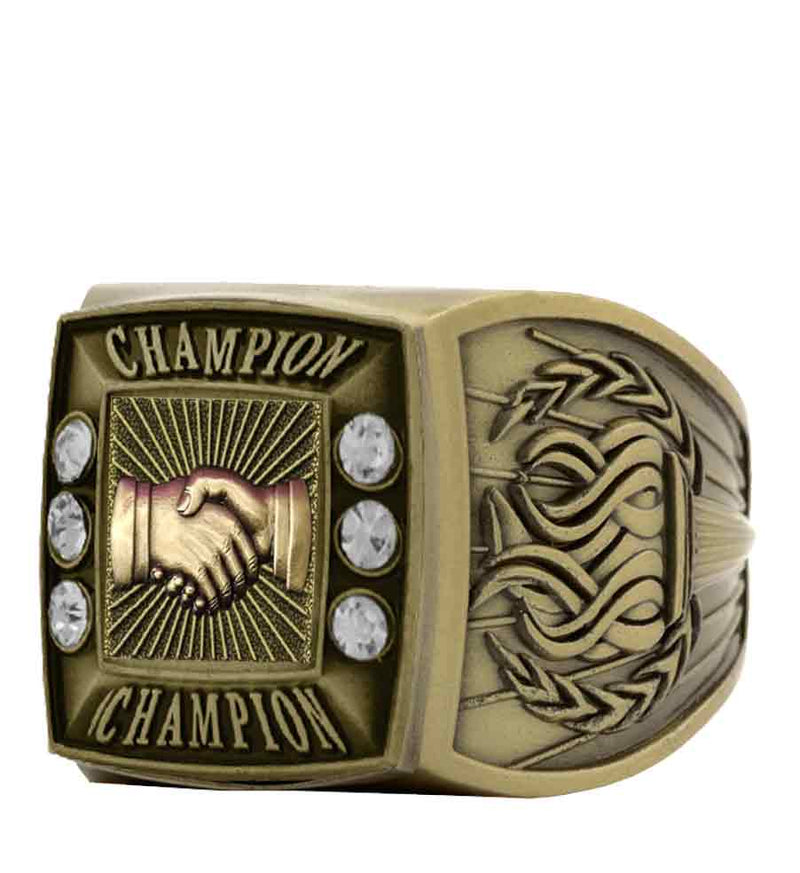 Gold Business Championship Ring With Champion Bezel