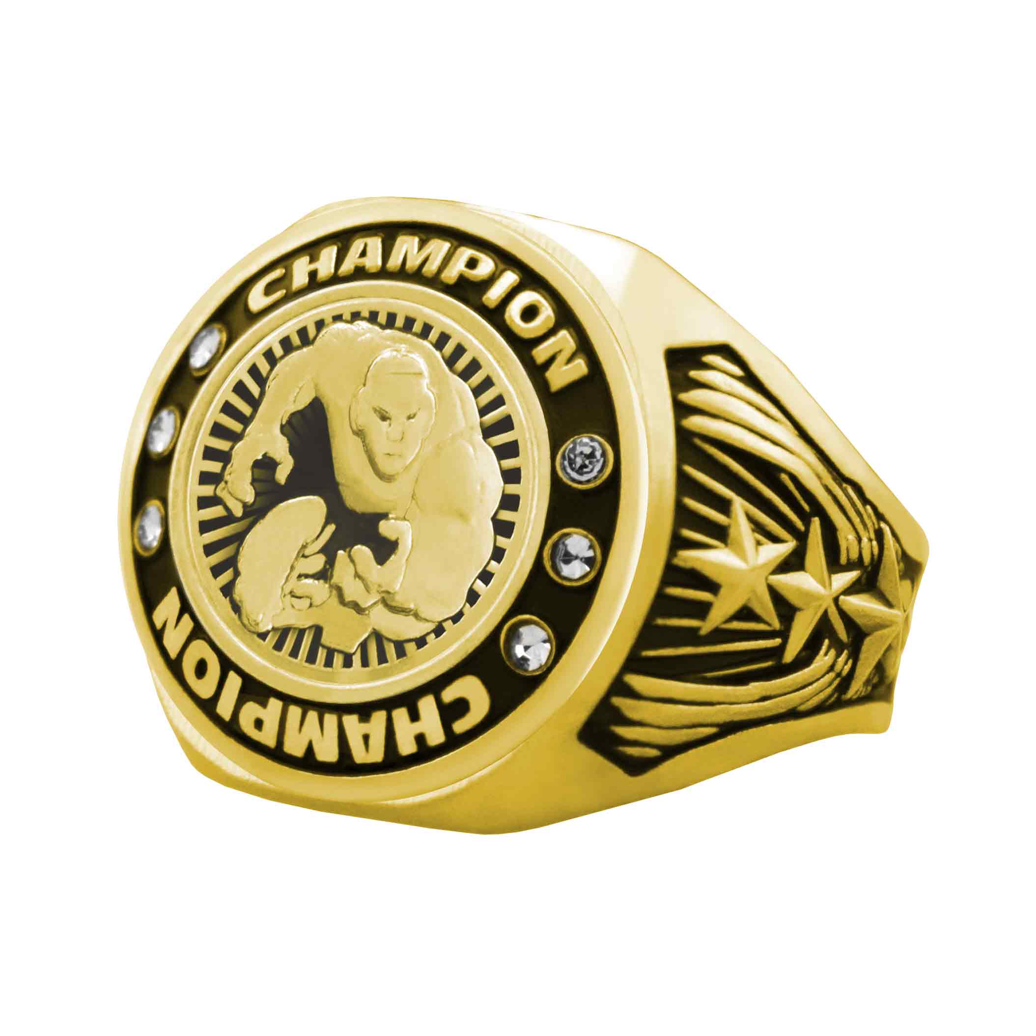 Win Back Ring Bright Gold Wrestling Championship Ring