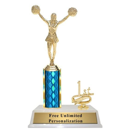Cheerleading Column Trophy With Trim