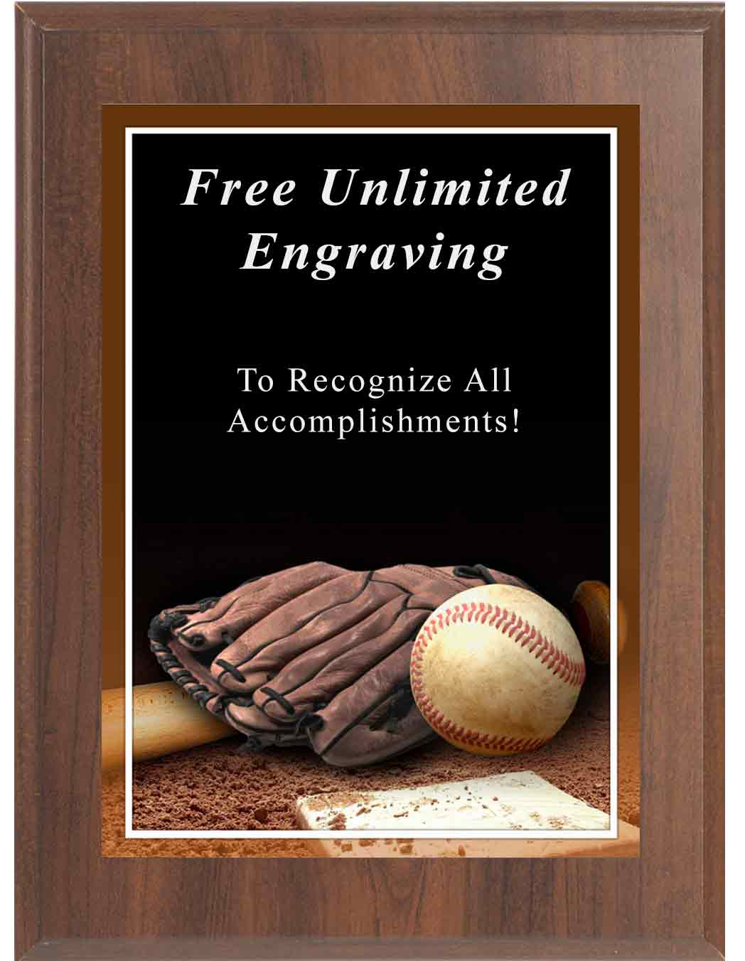 Cherry Sport Photo Baseball Plaque