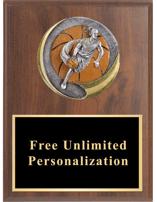 Motion Xtreme Girls Basketball Plaque