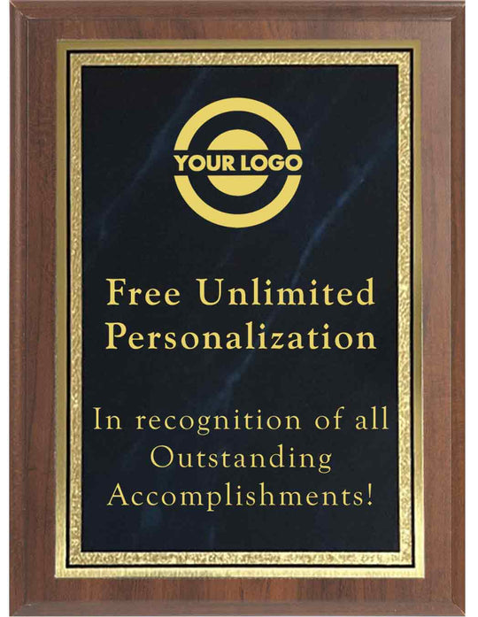 Blue Double Border Mist Plaques