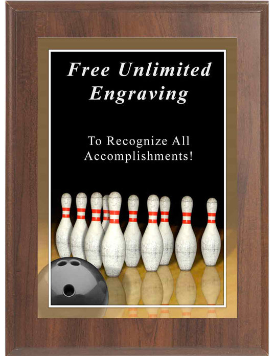 Sport Photo Bowling Plaque