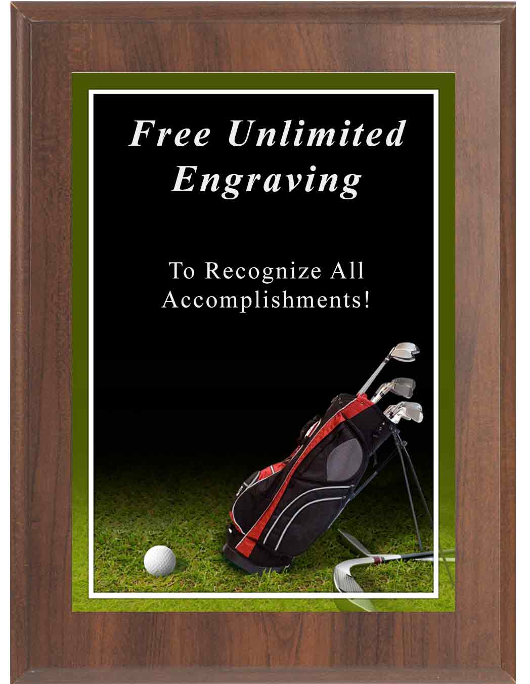 Cherry Sport Photo Golf Plaque