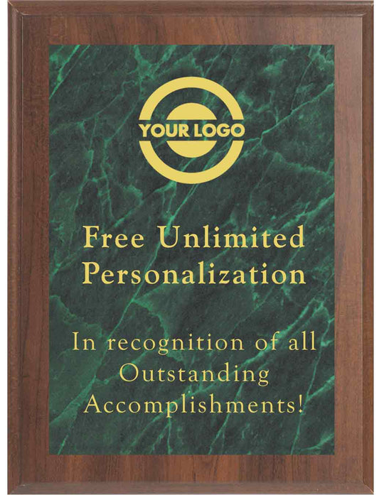 Economy Green Marble Mist Plaques