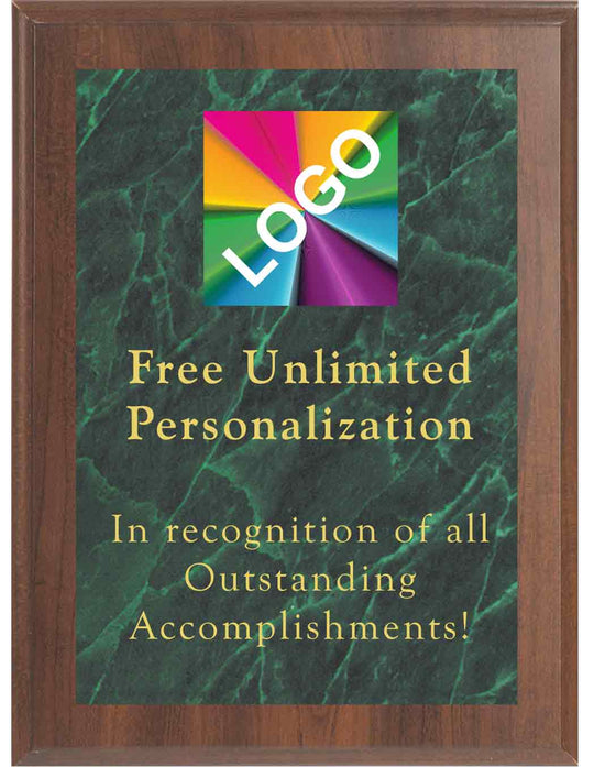 Color Printed Economy Green Marble Mist Plaque