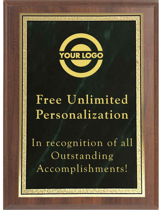 Green Double Border Mist Plaques