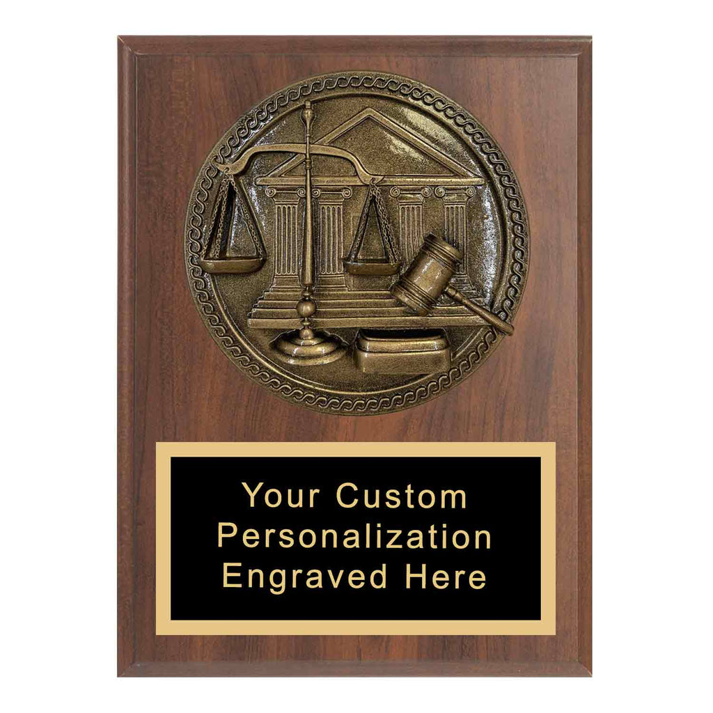 Scales of Justice Plaque Mount