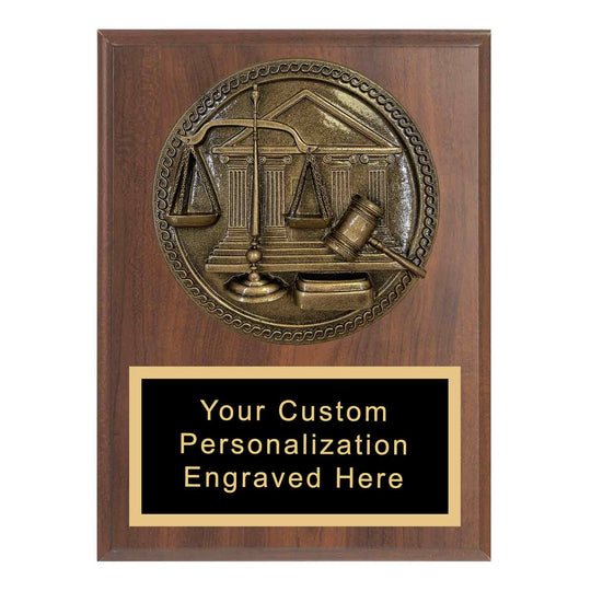 Scales of Justice Plaque Mount