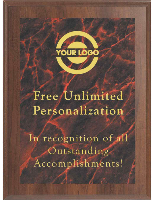 Economy Maroon Marble Mist Plaques