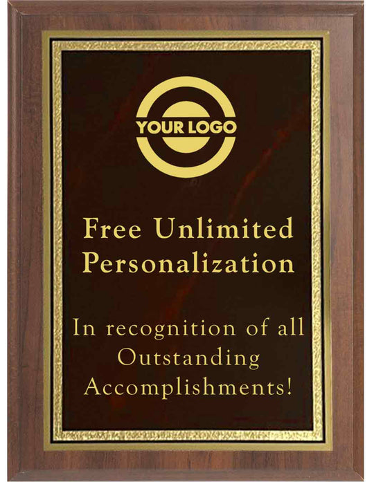 Maroon Double Border Mist Plaques