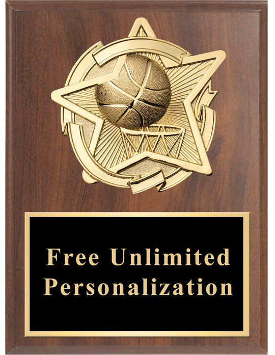 Gold Star Basketball Standout Plaque