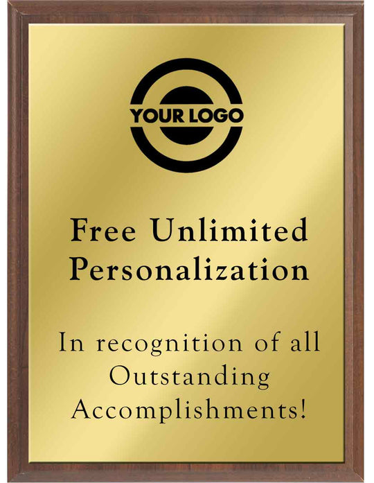 Value Plaque Award With Gold Plate