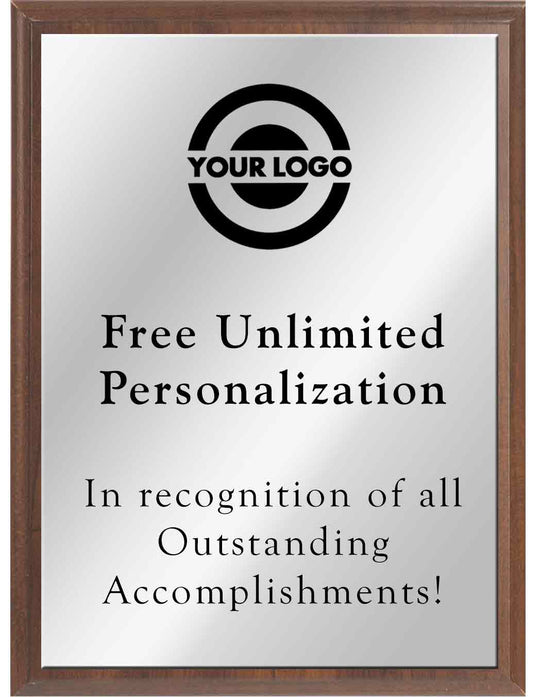 Value Plaque Award With Silver Plate