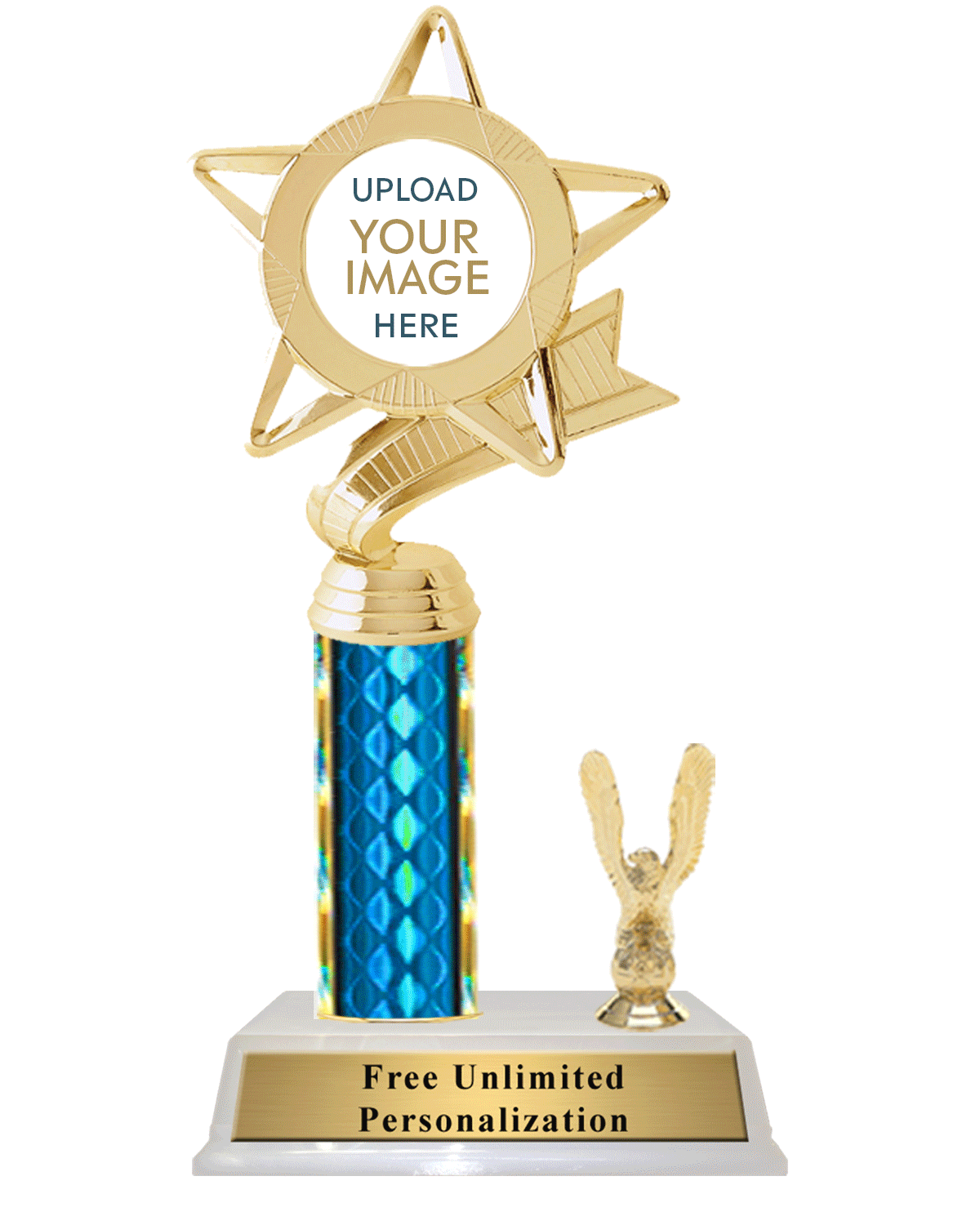 Custom Insert Trophy Single Column Custom Insert Trophy With Trim