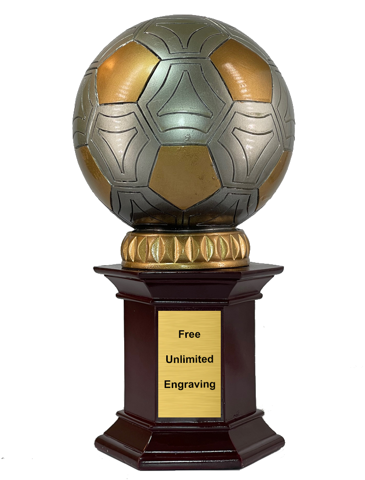 Column Soccer Ball Statue Trophy