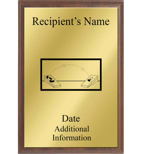 Cornhole Silhouette Plaque