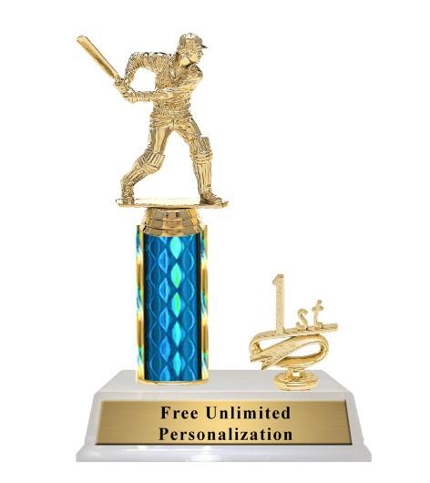 Cricket Column Trophy With Trim