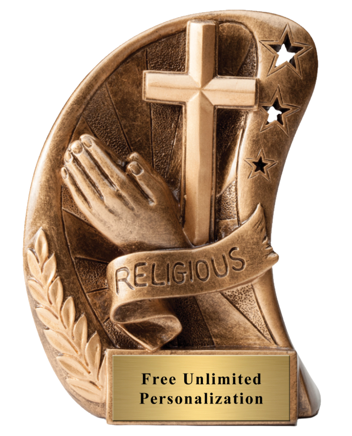 Star Curved Religion Trophy