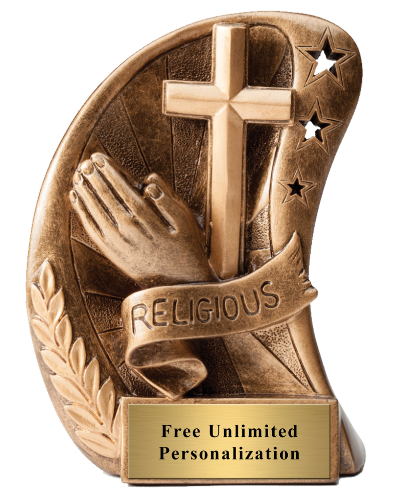 Star Curved Religion Trophy