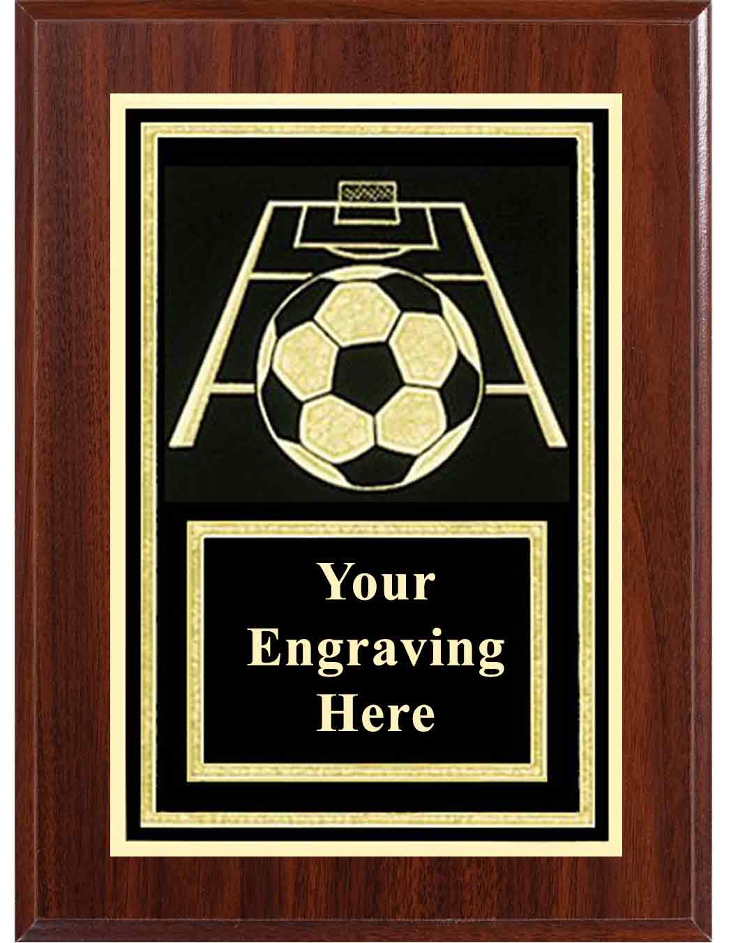 6x8 Dark Cherry Soccer Activity Plaque