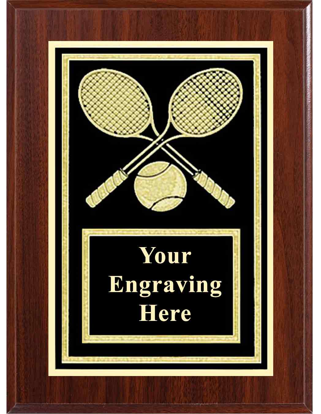 6x8 Dark Cherry Tennis Activity Plaque