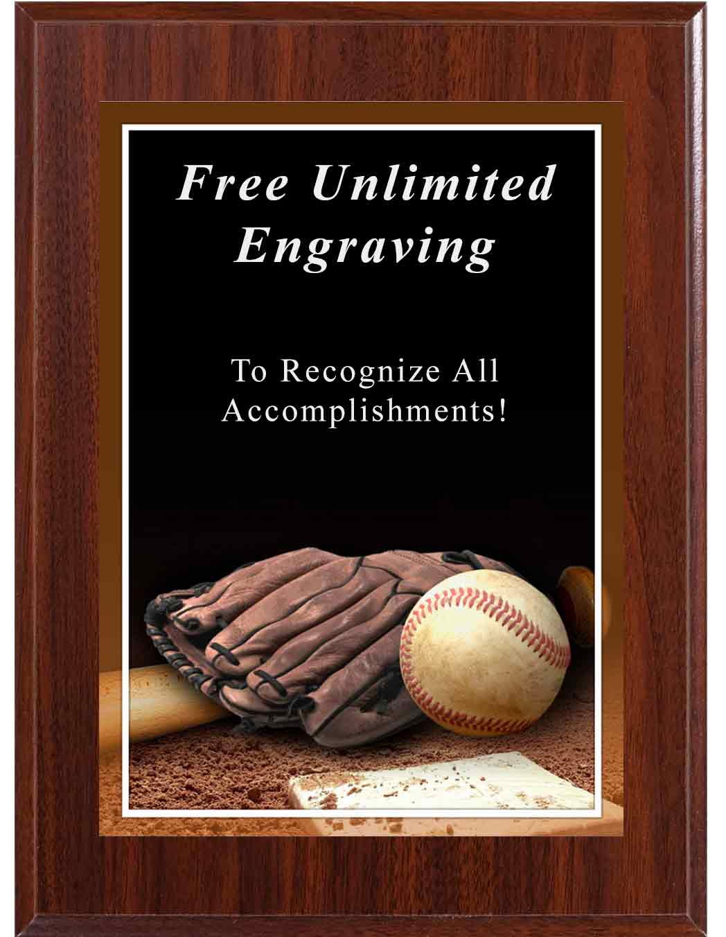 Dark Cherry Sport Photo Baseball Plaque