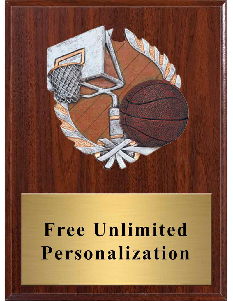 Dark Cherry Basketball Millennium Plaque