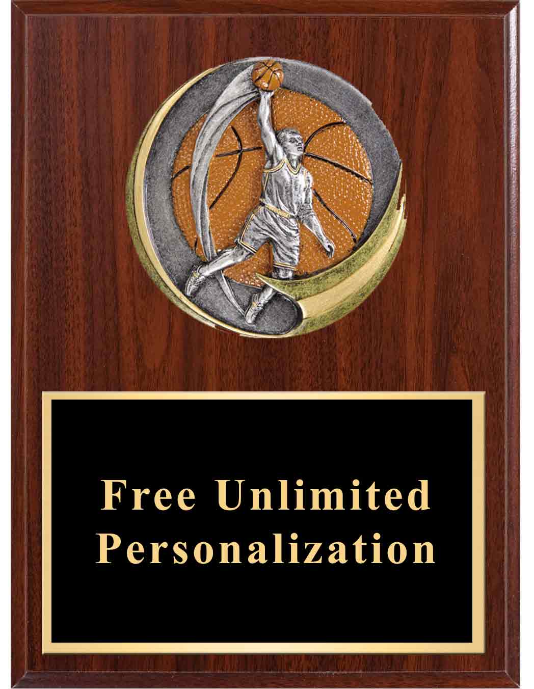 Dark Cherry Motion Xtreme Basketball Plaque - Male