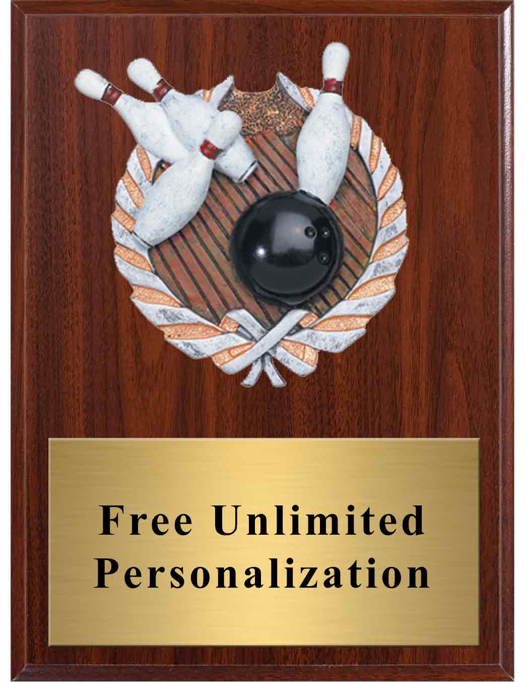 Dark Cherry Bowling Millennium Plaque