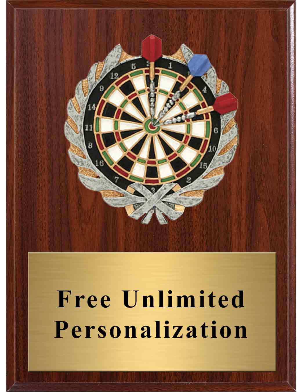 Dark Cherry Darts Millennium Plaque