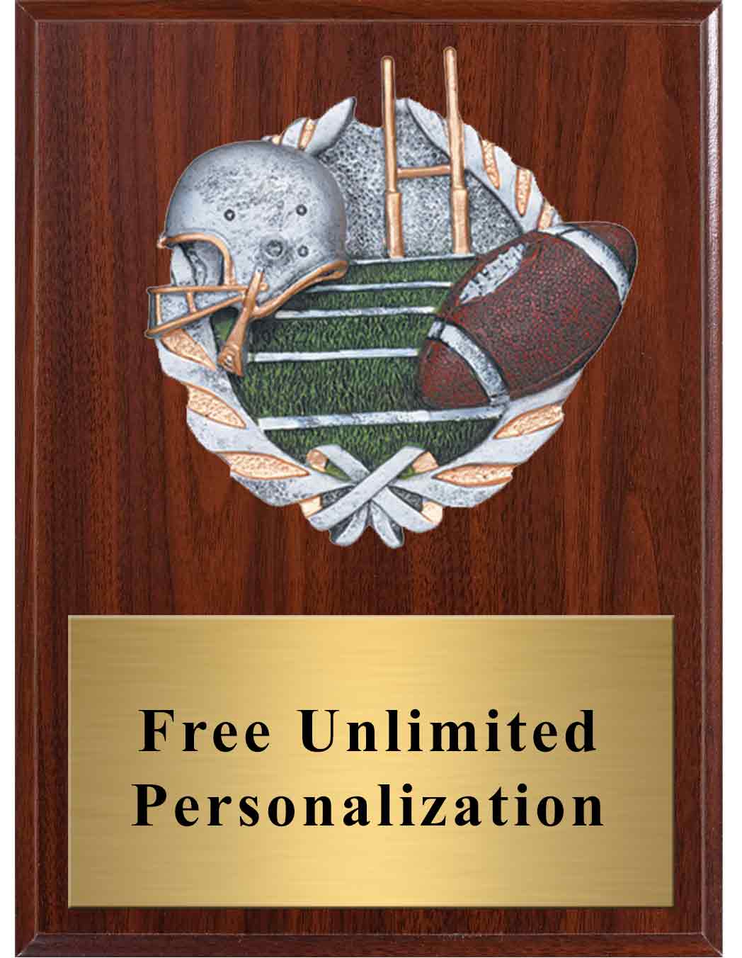 Dark Cherry Football Millennium Plaque