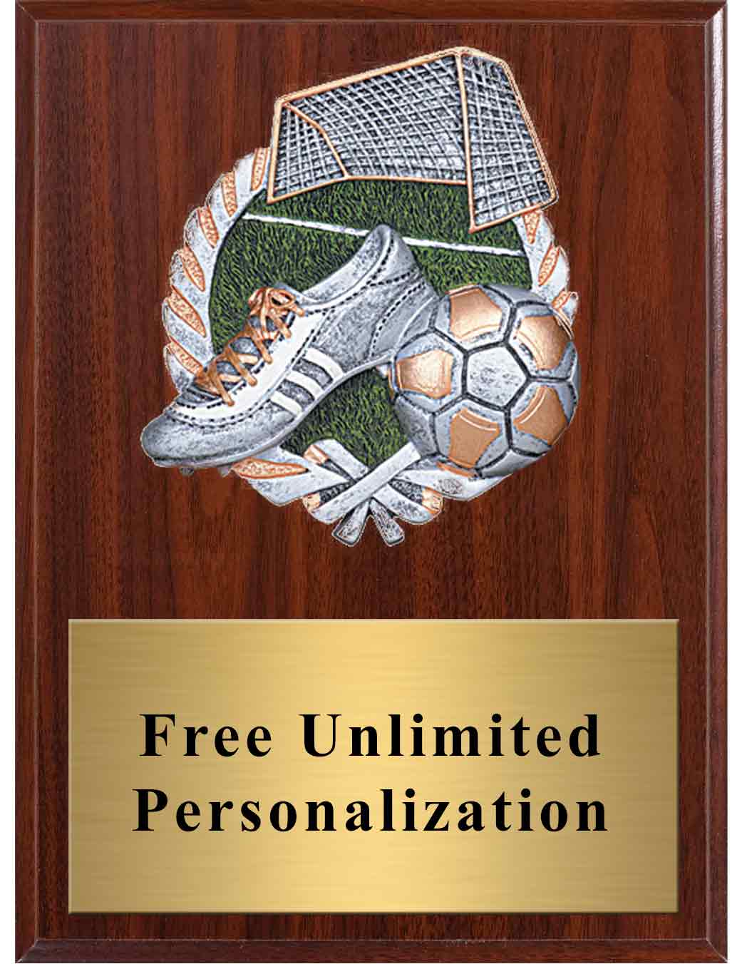 Dark Cherry Soccer Millennium Plaque