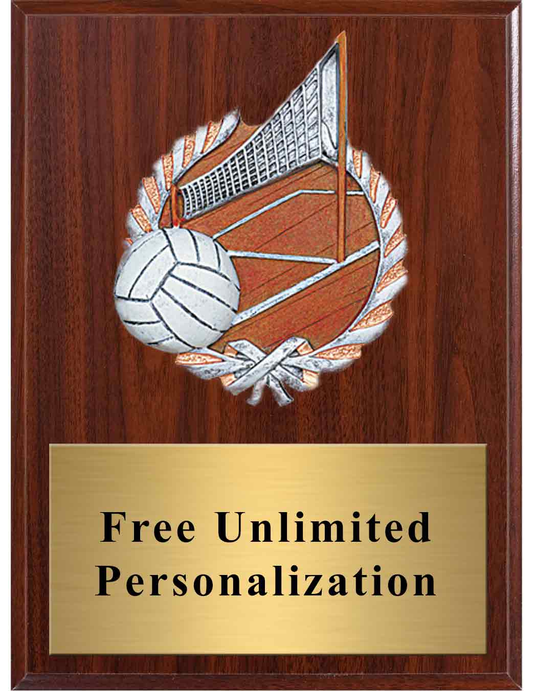 Dark Cherry Volleyball Millennium Plaque