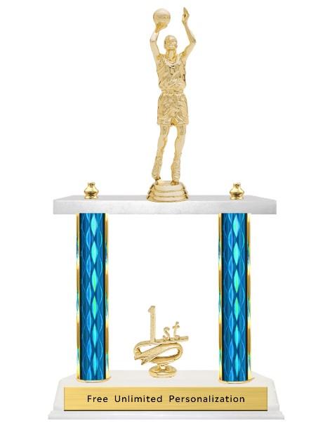 Double Column Trophy - Basketball