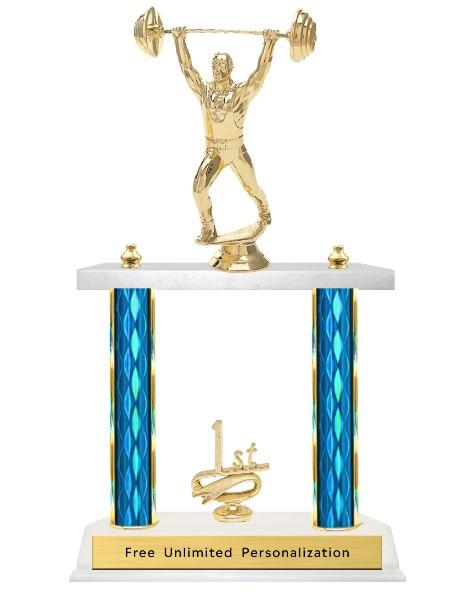 Double Column Trophy - Body Builder