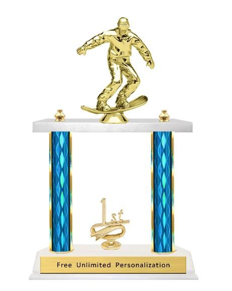 Double Column Trophy - Ski Board