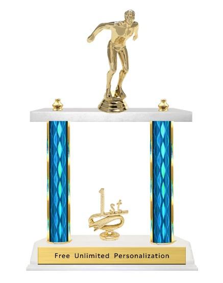 Double Column Trophy - Swimming