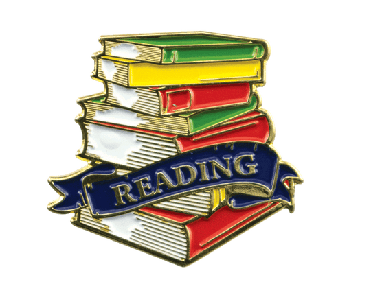 Color Fill Reading Lapel Pin
