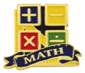 Color Fill Math Lapel Pin