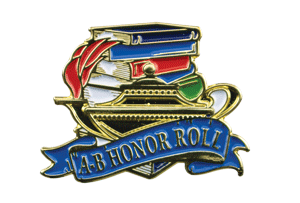 Color Fill AB Honor Roll Lapel Pin