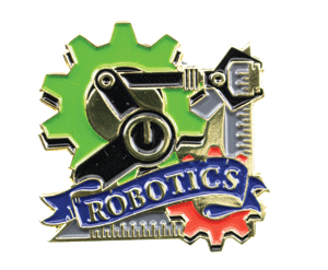 Color Fill Robotics Lapel Pin