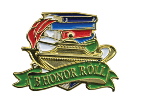 Color Fill B Honor Roll Lapel Pin