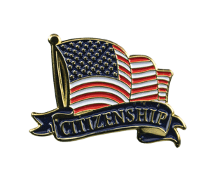 Color Fill Citizenship Lapel Pin