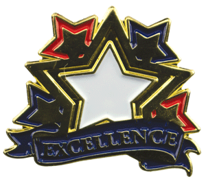 Color Fill Excellence Lapel Pin