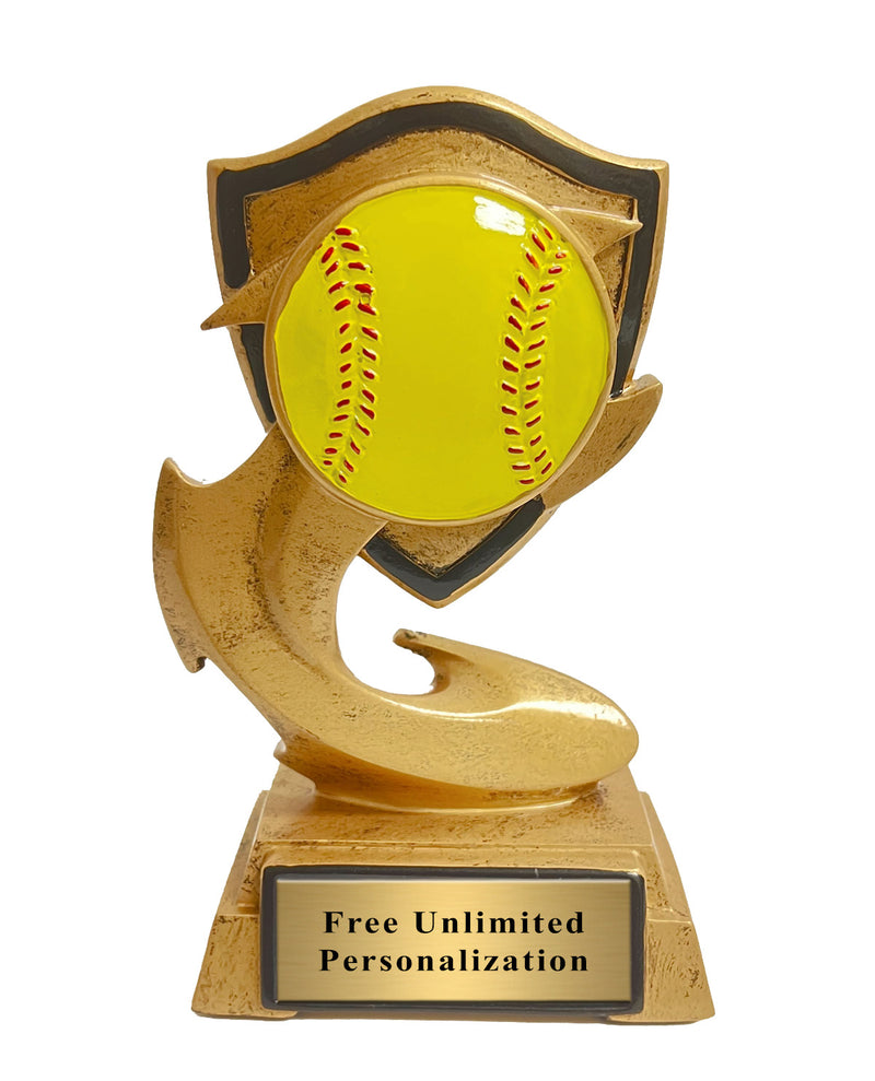Electric Flame Softball Trophy