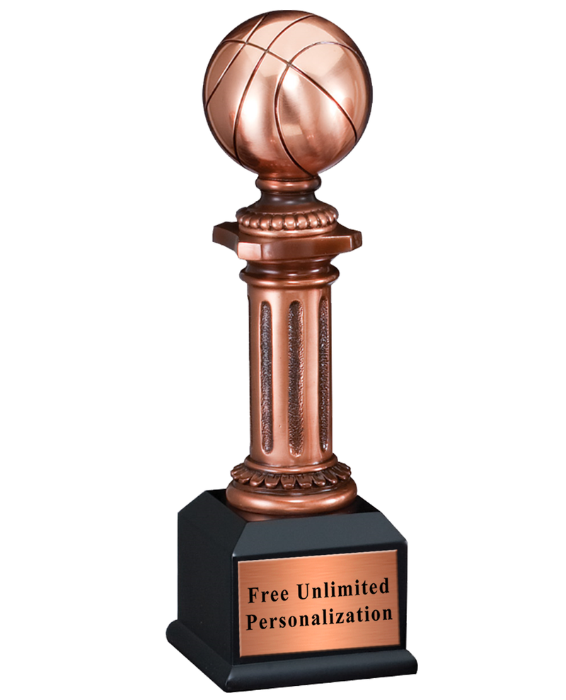 Elegant Basketball Column Trophy