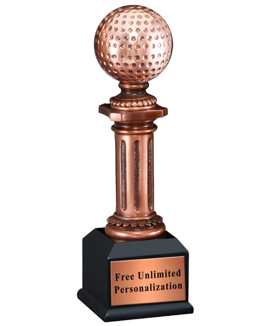 Elegant Golf Column Trophy