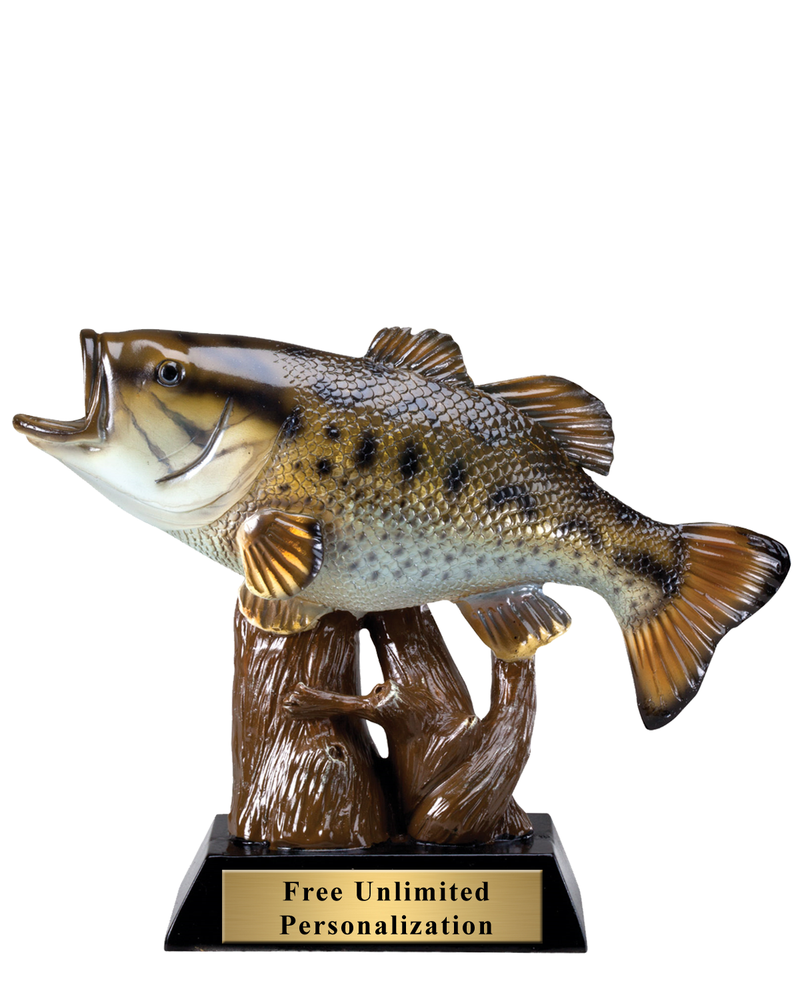 Bass Fishing Resin Trophy